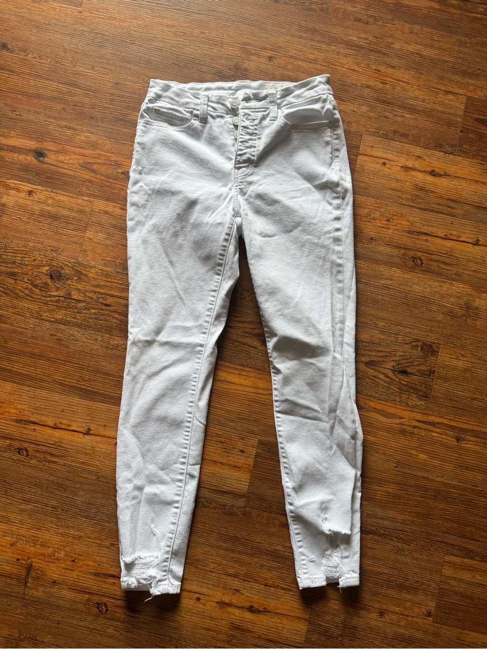 White High-Rise Skinny Jeans for Women